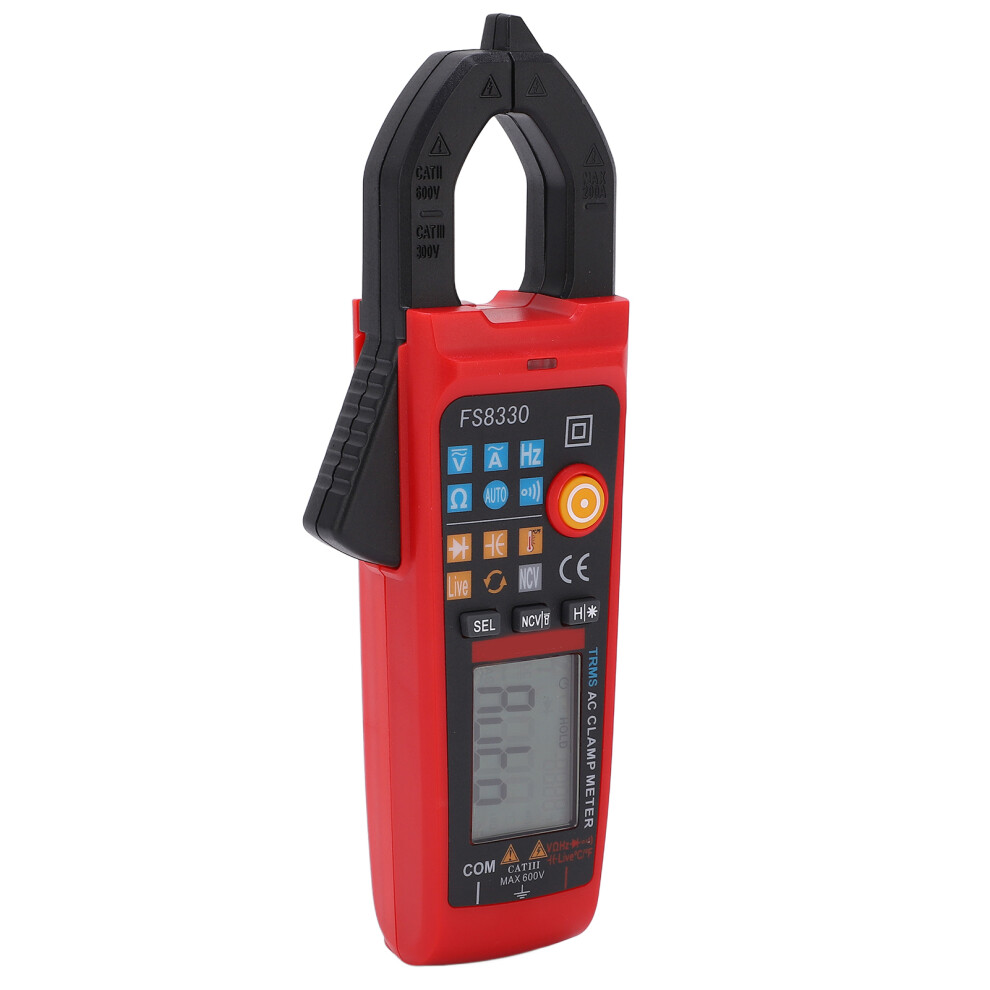 Fs8330 Clamp Meter Digital Multimeter 200A/600V Voltage Tester 8171358038488