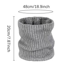 2 Stück Winter-Strick-Schlauchschal 21cm x 47cm winddicht, thermisch