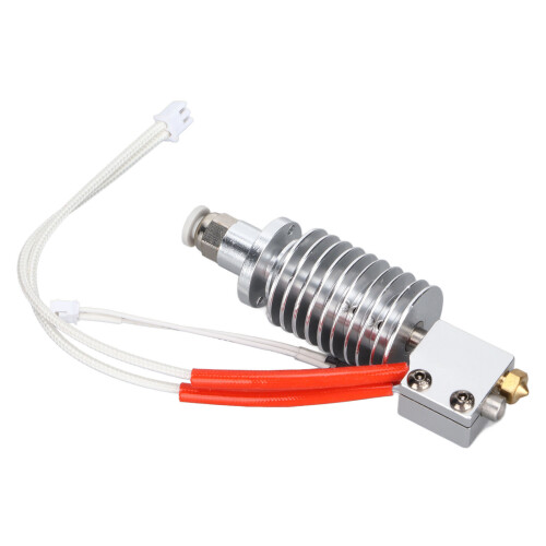 Durable Metal Hotend for 3D Printer, 0.4mm Nozzle, Silver