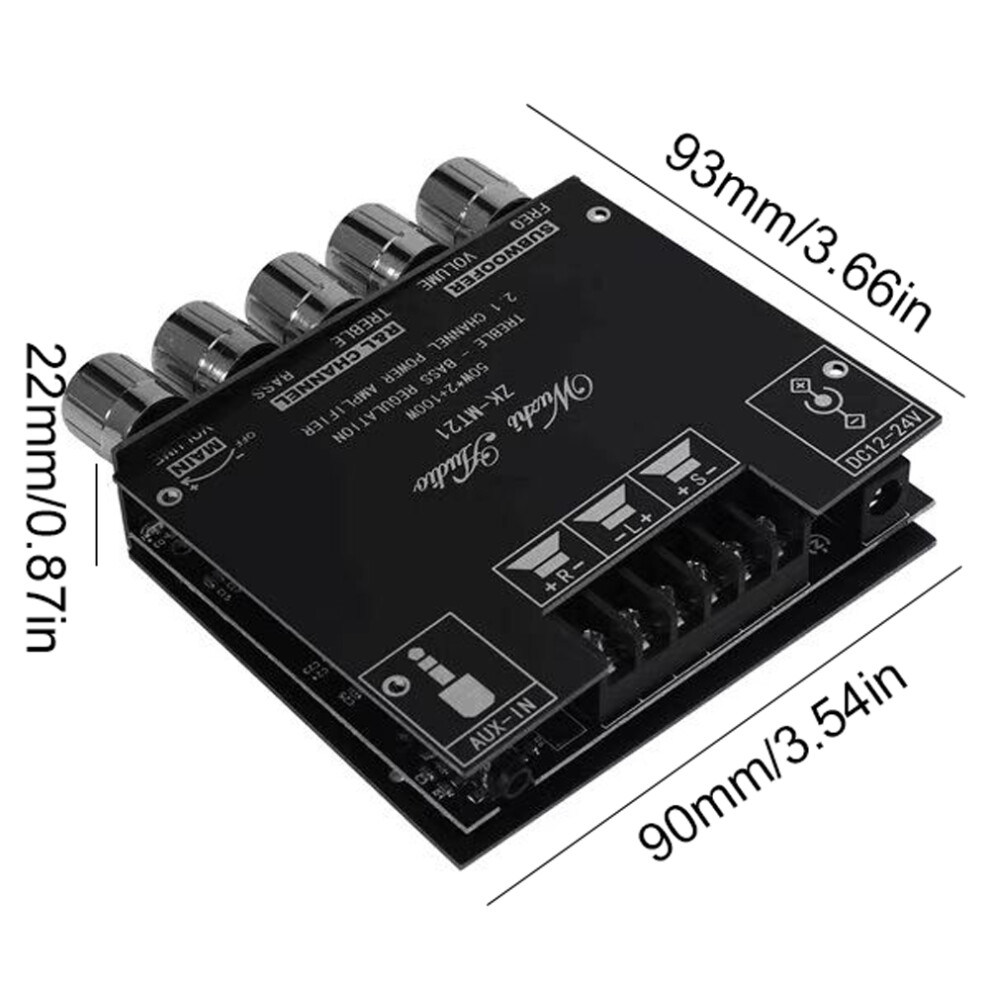 Mt21 2.1 Channel Bt Aux Digital Power Amplifier For 20-100W Horns 5051358040076