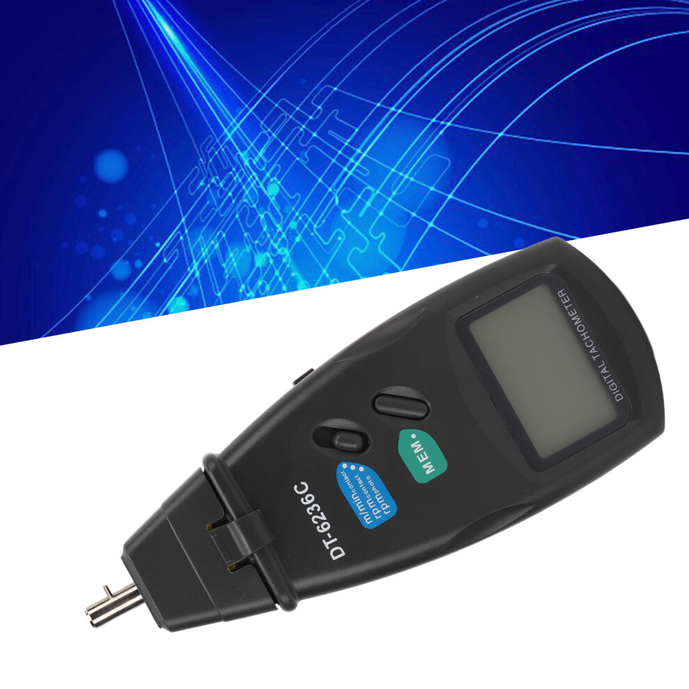 Digital 2-In-1 Tachometer Rpm Meter For Motors & Automobiles Dt6236c 8791358038594