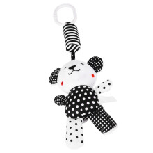 Baby Play Wind Chimes Toy Black White Stripe Soft Plush Rattle for Crib &amp; Car
