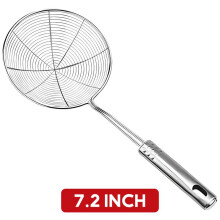 (7.2 Inch) AEX Stainless Steel Spider Skimmer Set for Frying, Cooking, and Draining Oil Utensil Kitchen Ladles