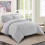 (Blue, Single) Classic Satin Stripe Duvet Cover Set with Pillowcase Soft Breathable Flat Weave Double Grey Bedding Sets, Solid Pattern, Hypoallergenic 4