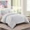 (Blue, Double) Classic Satin Stripe Duvet Cover Set with Pillowcase Soft Breathable Flat Weave Double Grey Bedding Sets, Solid Pattern, Hypoallergenic 8
