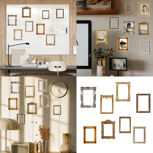 Vintage Frame Border Sticker Adhesive PVC Wall Decals-Style A 1