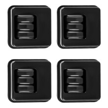 4Pcs Adhesive Casters Wheel 360 Degree Rotation Sticky-Black