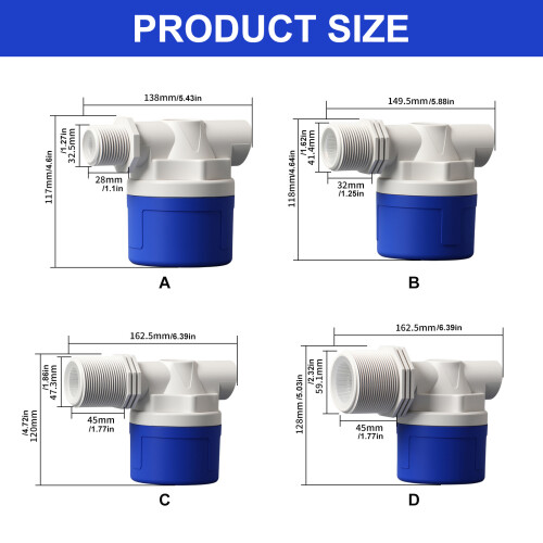 High Flows Float Ball Valves Automatic Water Level-1.25 inches 2