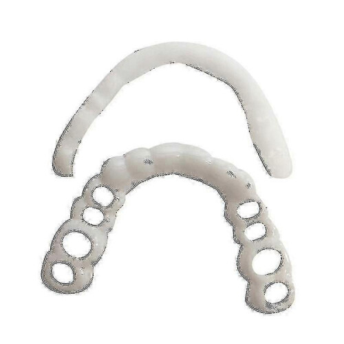 (As show, One size) 2 Sets Of Snap On Smile Teeth Veneers Dentures 2