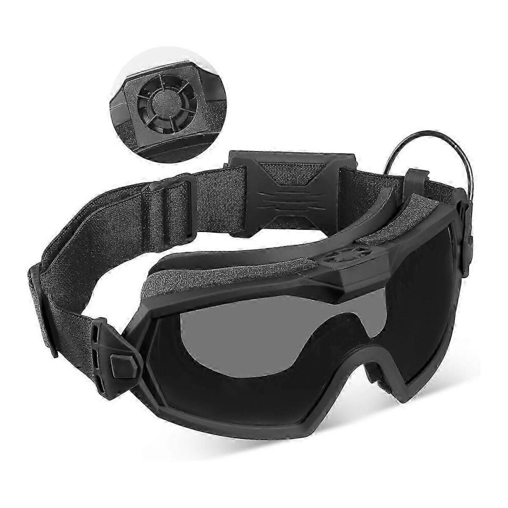 Kikidex (As Show, One Size) Anti Fog Goggle With Fan And Interchangeable Lens, Goggles & Glasses For Cycling Hunting Motorcycle