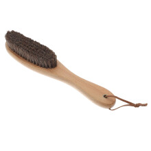 Horsehair Brush for Suit Cleaning Soft Natural Horsehair Lint Remover with Wooden Handle for Horse Grooming and Fabric Care