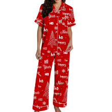 Weihnachts-Pyjamas, zweiteiliger Weihnachts-Pyjama mit-dered M