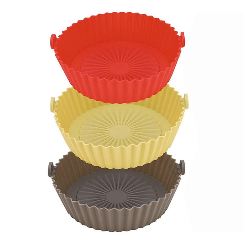 Kikidex (As Show, One Size) Silicone Air Fryer Basket,Air Fryer Pot Reusable Air Fryer Oven Liner Non-Stick Silicone Pot For Ai