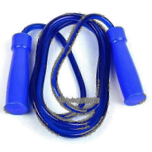 (As show, One size) Blue Heavy Rubber Bearing Skipping Rope
