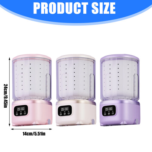 Verplaatsbare 2L-wasmachine met draaidroger en stille-Roze 1