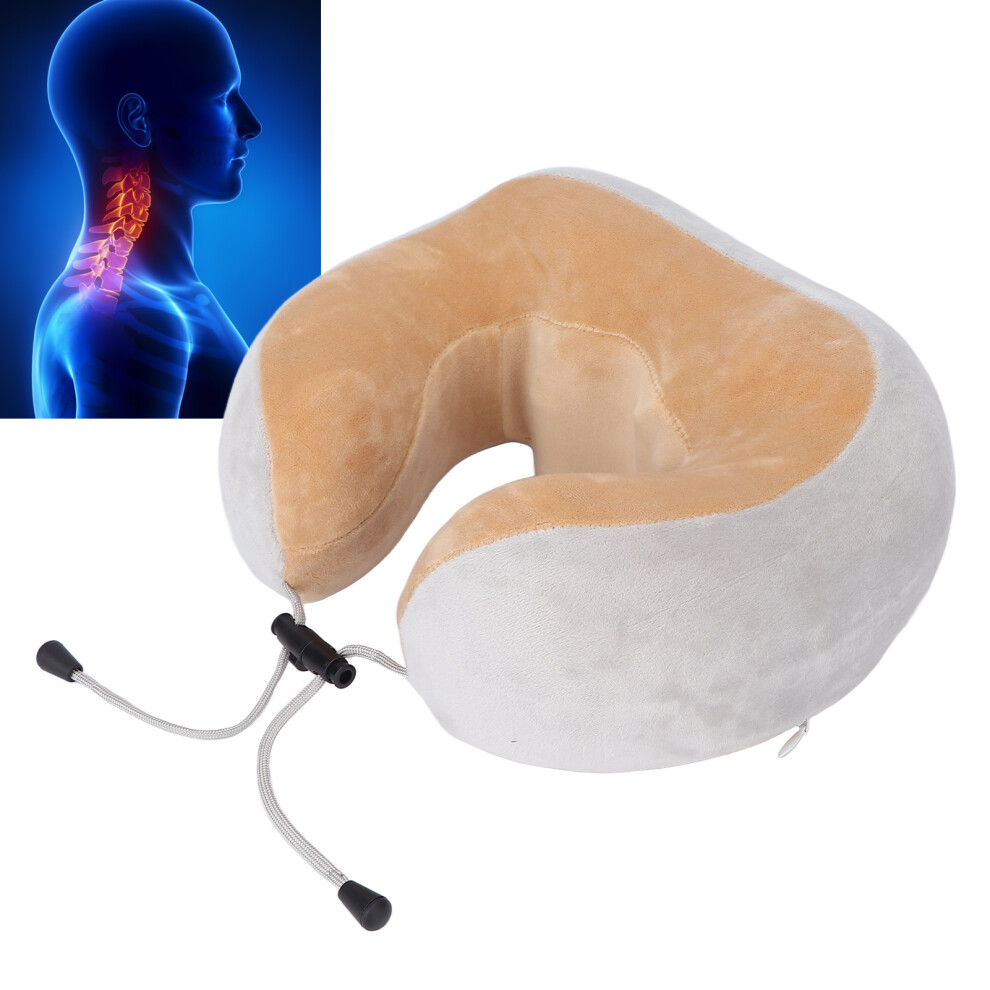 Gray Rechargeable U Shaped Neck Massage Pillow 2000Mah