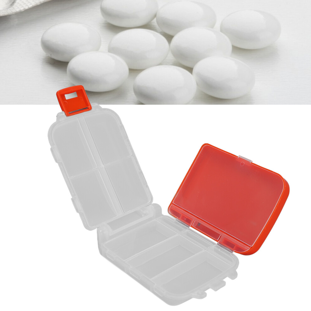 Foldable 3-Layer 7-Day Pill Organizer for Travel - Red High Capacity
