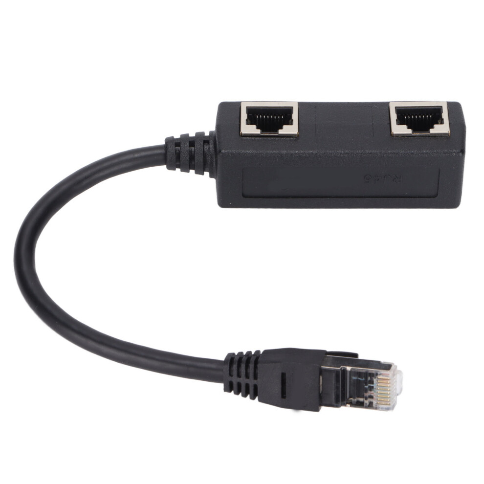 Rj45 Ethernet Splitter Adapter 1 Male To 2 Female For Network Sharing Black 9471358047107