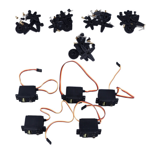 5 Sätze 55G Servomotor und Arme 180-Grad-Winkel 1
