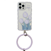 Suitable for iPhone X/Xs mobile case liquid silicone strap, removable wrist strap shock proof soft cover