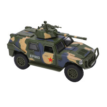 1/32 Alloy Military Off-Road Model Car, Light & Sound, Camouflage Green