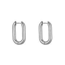 Oval Hoop Earrings for Women  -  Small U-shaped Rounded Rectangle Geometric Cartilage Cuff Hoop Earrings Fashion Jewelry Gifts for Women Girls