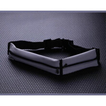 Travel Mountaineering Outdoor Running Sports Waist Bag Waterproof Ultra-thin Invisible Waist Bag Double Section-Grey
