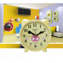 Alarm Clocks for Bedrooms, Cartoon Alarm Clock Piggy Alarm Clock Night Light, Student Children's Home Decoration Desktop Clock(Yellow with Pattern)