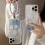Suitable for iPhone X/Xs mobile case liquid silicone strap, removable wrist strap shock proof soft cover 4