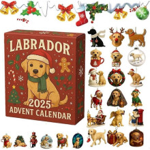 Labrador Retriever Advent Countdown Holiday Calendar Blind Box Christmas Tree Decoration for Dog Lovers