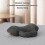 (Single,Space Gray)Neck Support Pillow Vibrating-Shiatsu Masage Pillow for Relax 4