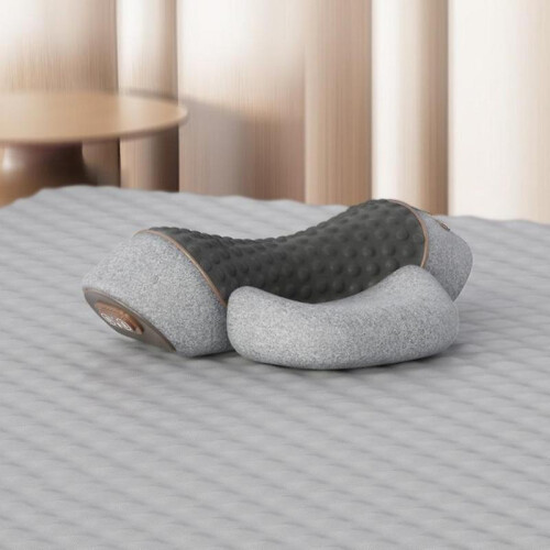 (Single,Space Gray)Neck Support Pillow Vibrating-Shiatsu Masage Pillow for Relax 2