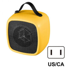 (US plug, Yellow) Desktop Mini Mutes Household Heaters Quiet Quick Heat Electric Heaters for Living Room