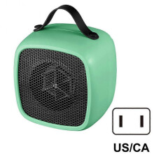 (US plug, Light green) Desktop Mini Mutes Household Heaters Quiet Quick Heat Electric Heaters for Living Room