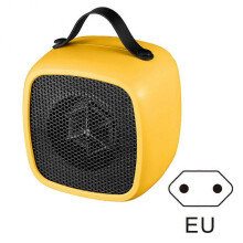 (EU plug, Yellow) Desktop Mini Mutes Household Heaters Quiet Quick Heat Electric Heaters for Living Room