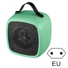 (EU plug, Light green) Desktop Mini Mutes Household Heaters Quiet Quick Heat Electric Heaters for Living Room