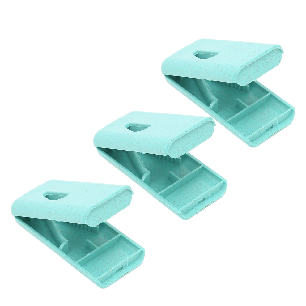 Kids & Elderly Medicine Cutter 3pcs Lightweight Plastic Design Blue Color