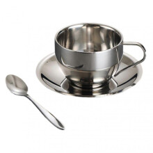 (170ml, A Silver 3pcs) Stainless Steel Coffee Mug Set Advanced Double-Wall Vacuum Insulation Ideal for Daily Use