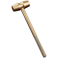 Tiny Brass Hammer Vintage Decorative Mallet Golden 14.00X4.30X3.00CM Desk Ornament 1Pcs