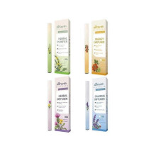 4 Packs Herbal Diffuser Air Fresheners Pen Bundles for Fresh Breath, Body Care Air Fresheners Pen with Mullein, Thyme, Guarana, Green Tea Extract