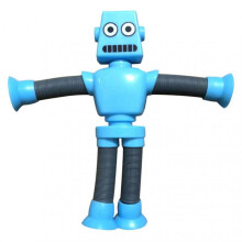 (Blue) Suction Cup Robot Toy, Cute Cool Decompression Toy, Poseable Decompression Toy, for Toddlersfor Boys
