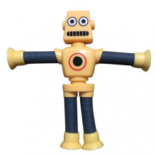 (Yellow) Suction Cup Robot Toy, Cute Cool Decompression Toy, Poseable Decompression Toy, for Toddlersfor Boys