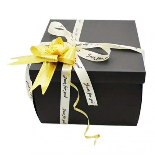 (Black)Surprise Roll Present Box 5 Layer Snack Explosion Box With Ribbon for Festive Celebrations