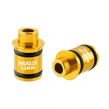 (12 turn 9mm, Golden) Bike Front Rear Hub Adapter 12mm 15mm To 9mm Qr QR Adapter Converter End Cap 15 to 9mm/12 to 9mm Outdoor Sports Enthusiasts