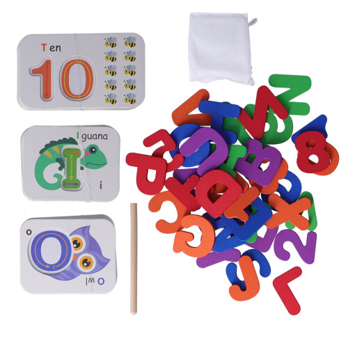 OhyeAlphanumeric schede alfabetiche e numeriche in faggio 3+ 1
