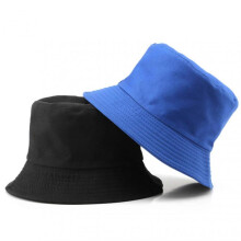 (Blue inside black)Simple Causal Hat with Double Side Comfortable Breathable Sun Hat for Camping Hiking