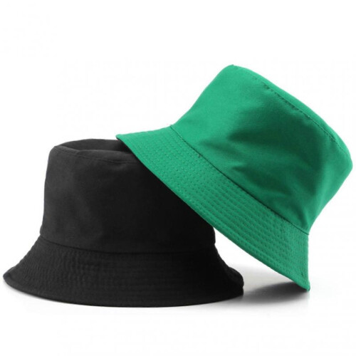 (Green Black)Simple Causal Hat with Double Side Comfortable Breathable Sun Hat for Camping Hiking