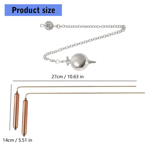 2Pcs Copper Dowsing Rod Divining Rods with Pendant Copper 2