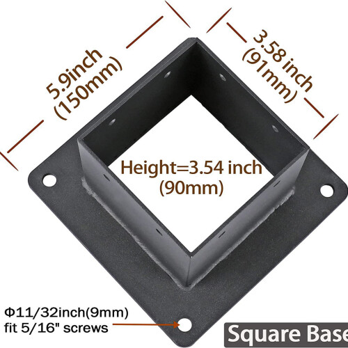 Rusts Resistant Black Support Brackets for Outdoor Pergolas 2