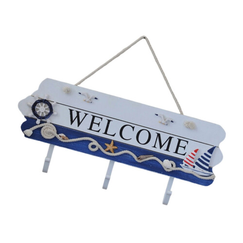 Natural Pine Wood Entryway Hook Wall Rack-MA2270 triple hook